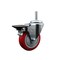 Service Caster 4 Inch Red Polyurethane Wheel Swivel 34 Inch Threaded Stem Caster with Brake SCC SCC-TS20S414-PPUB-RED-PLB-34212 - alternate 1